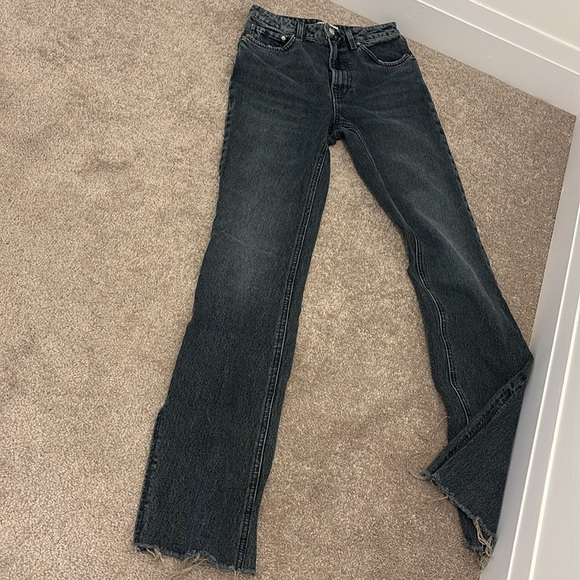 GRLFRND Harlow Highrise bootcut Women's loose Slit hem Jeans - Picture 16 of 17